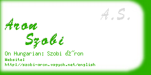 aron szobi business card